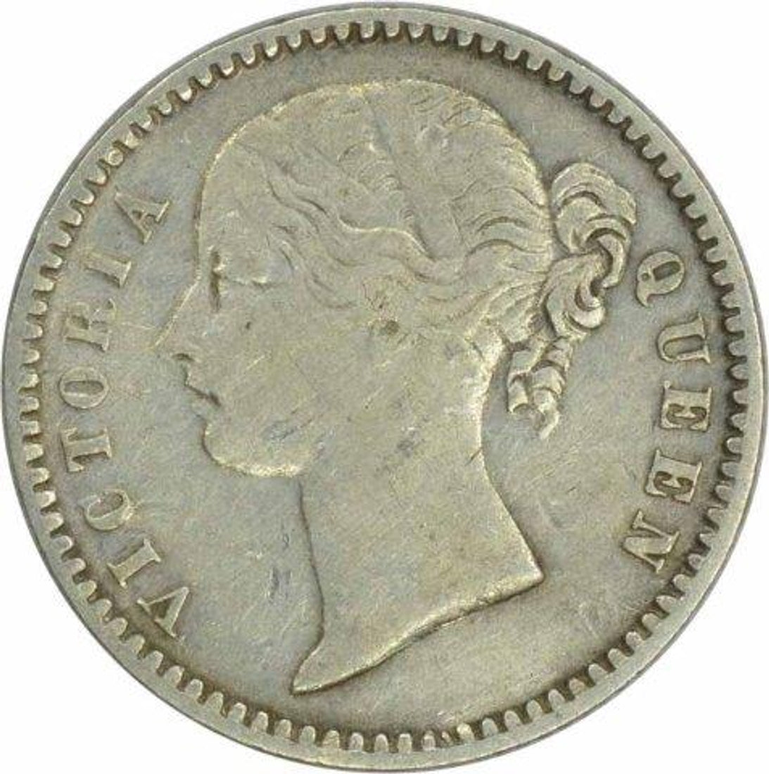 Quarter Rupee 1/4 Silver Coin 1840 Victoria Queen Rare Item