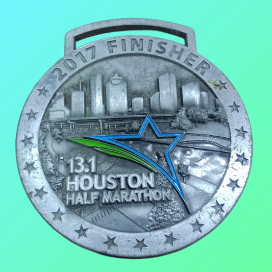 2017 Houston Half Marathon 13.1 Finisher Medal Rare Collectible - Collection Bazzar
