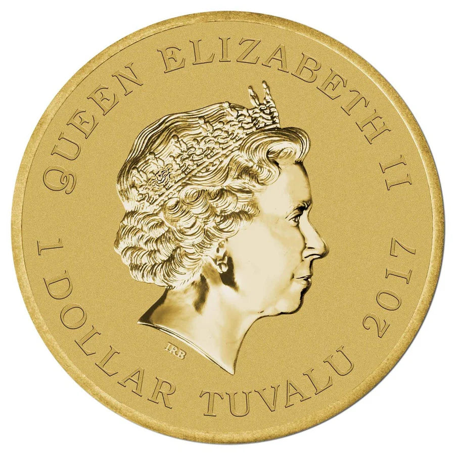 2017 Tuvalu - 1 Dollar - Happy Diwali - Mata Laxmi Colored Coin - Collection Bazzar