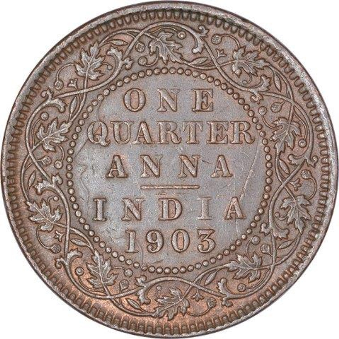One Quarter Anna 1903 Edward VII King Given Different Good Condition