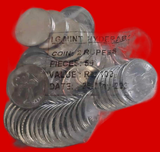  2023 Rs 2 AKAM Coin | Miniature Pocket of 50 Coins | Hyderabad Mint