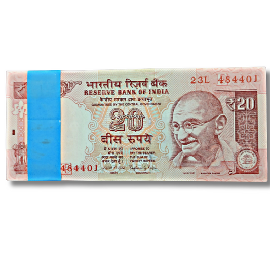 ₹20 Note Packet – 23L Prefix Serial 484401 | Doubling Number 484484 Note Included