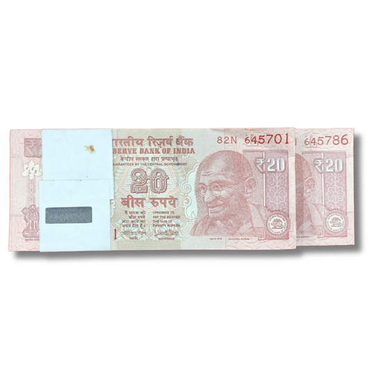 ₹20 note 786, bismillah note, telescopic serial notes, Urjit Patel signed note, UNC ₹20 packet, rare ₹20 note, holy number note, Indian currency collector, old ₹20 note

