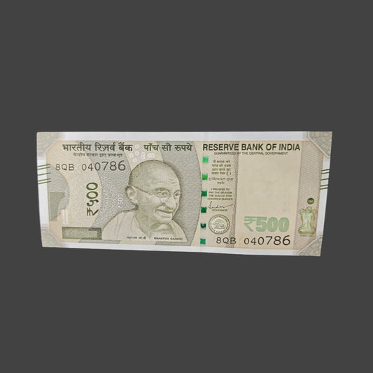 Rs 500 birthday 040786 | july 4 plus ending 786 holy bismillah number governor shaktikant das rare collectible rare