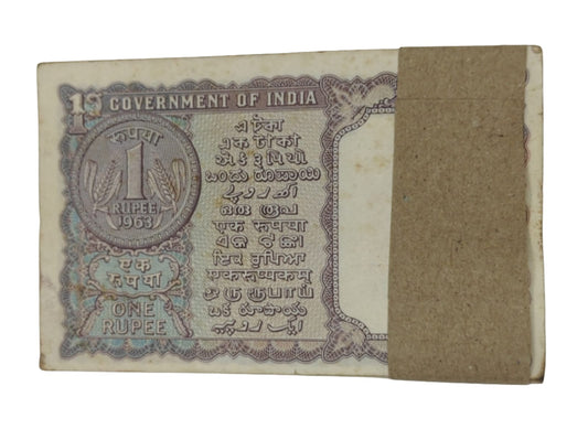 Rare ₹1 Note Packet 930901 | L. K. Jha Signed Government of India Issue 100 UNC Notes