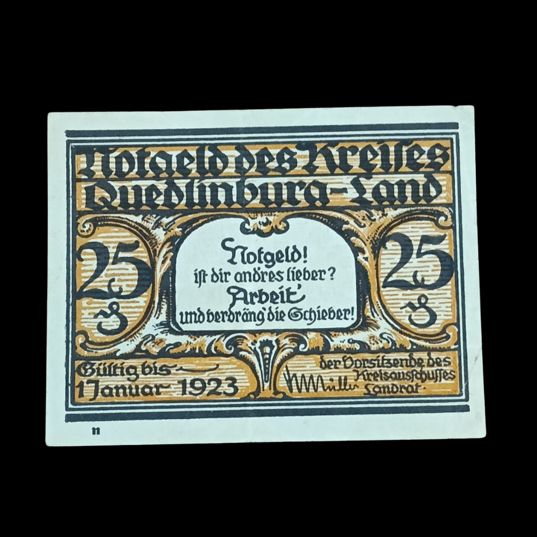 25 Pfennig Local Banknotes Alemania, Notgeld Quedlinburg-Land - Collection Bazzar