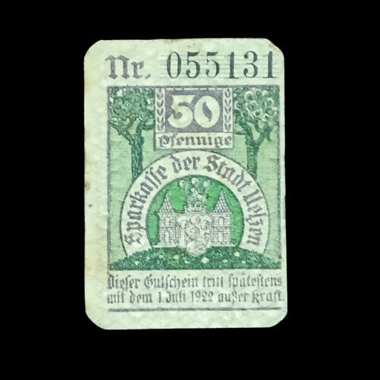 25 Pfennigs Sparkasse Regionale Banknote Weimar Republic City of Uelzen - Collection Bazzar