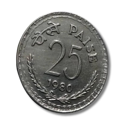 25 Paise 1980 Coin | Kolkata Mint