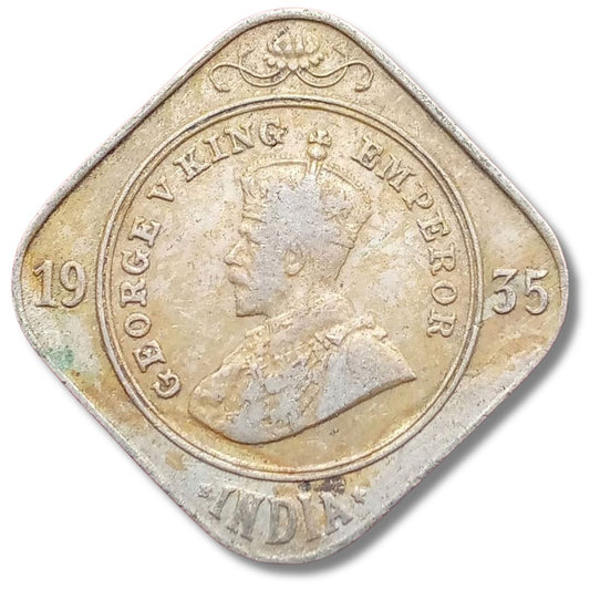1945 2 Anna Coin – George VI King Emperor