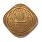1943 2 Anna Coin – George VI King Emperor | British India Square Coin (Excellent Condition)