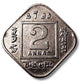 1920 2 Anna Coin – George V King Emperor | British India Round Nickel Coin (Excellent Condition)