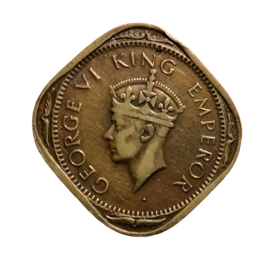 2 Annas 1943 George VI King Emperor Coin
