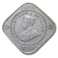 1935 2 Anna Coin – George V King Emperor | British India Round Nickel Coin (Excellent Condition)
