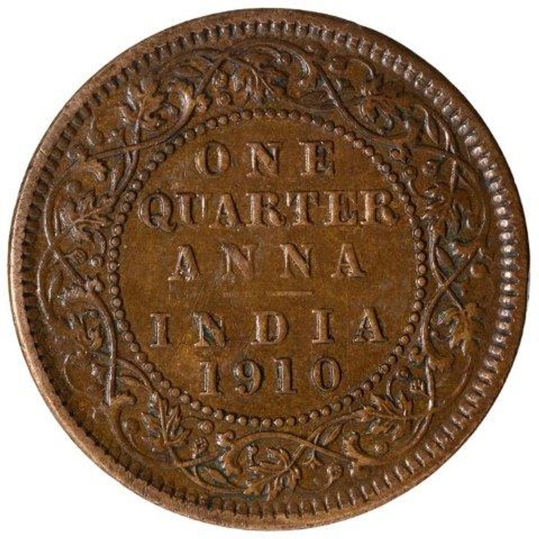 One Quarter Anna 1910 Edward VII King Given Different Good Condition