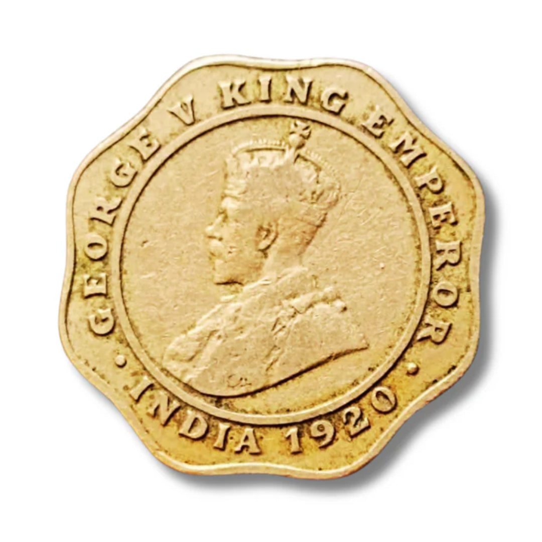 4 Anna British India 1920 Copper Nickel Coin | George V King Emperor - Collection Bazzar