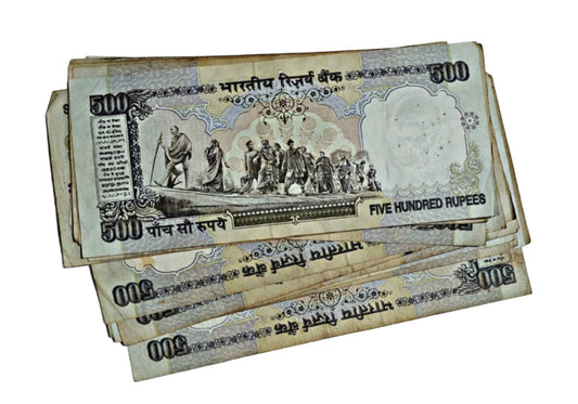 Rare ₹500 Silver Security Thread Notes | Old RBI Issue High-Security Collectible Notes each note 300