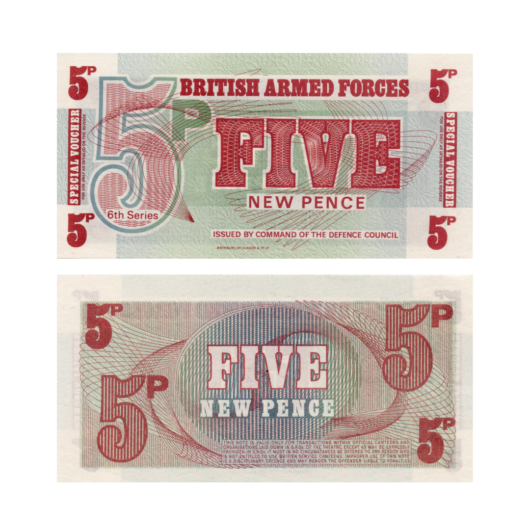 5 New Pence - British Armed Forces United Kingdom unc Condition - Collection Bazzar