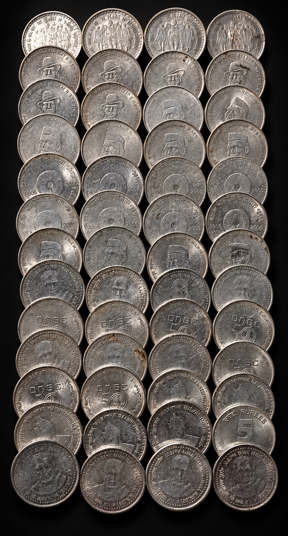 5 RUPEES FASS 52 PC'S 
ALL COMMEMORATIVE COINS 
CONDITION AS IMAGE RARE - Collection Bazzar