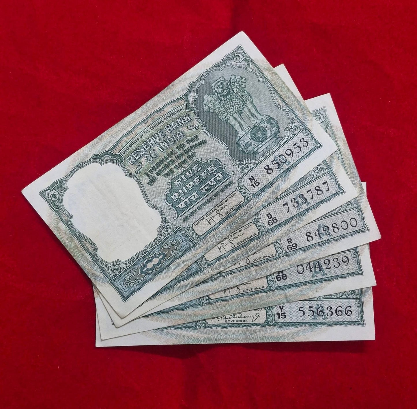 5 Rupees  faffra note GEM UNC 5 pcs extremely rare - Collection Bazzar