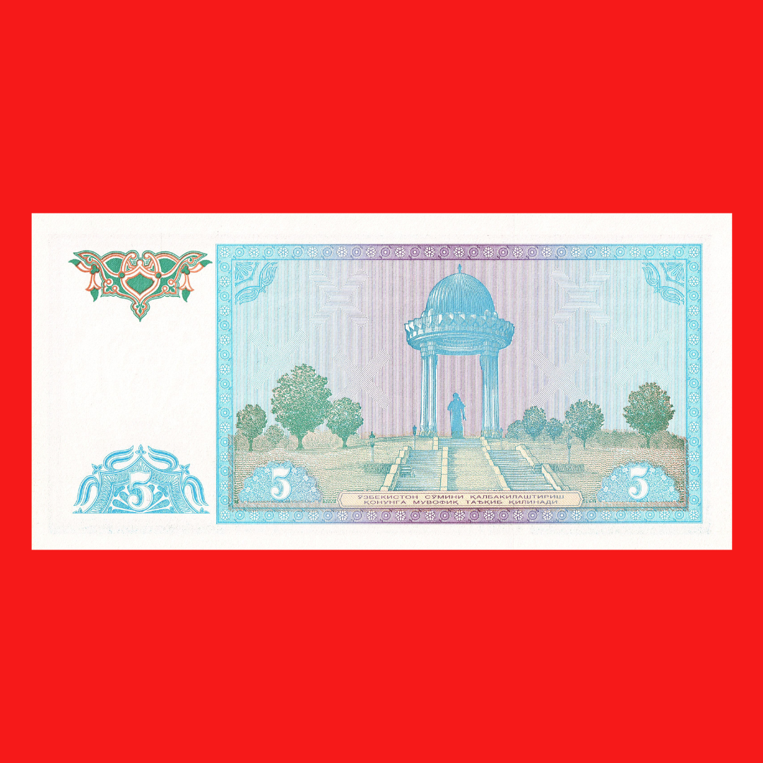 5 So‘m Central Bank of Uzbekistan UNC Condition - Collection Bazzar