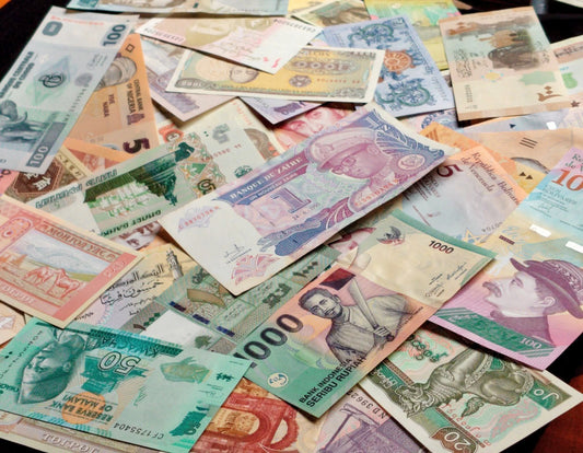 50 Different Foreign Currency Notes – (50 Notes) - Collection Bazzar