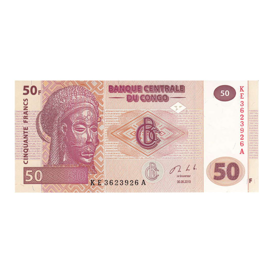 50 Francs Republic of the Congo UNC Condition - Collection Bazzar