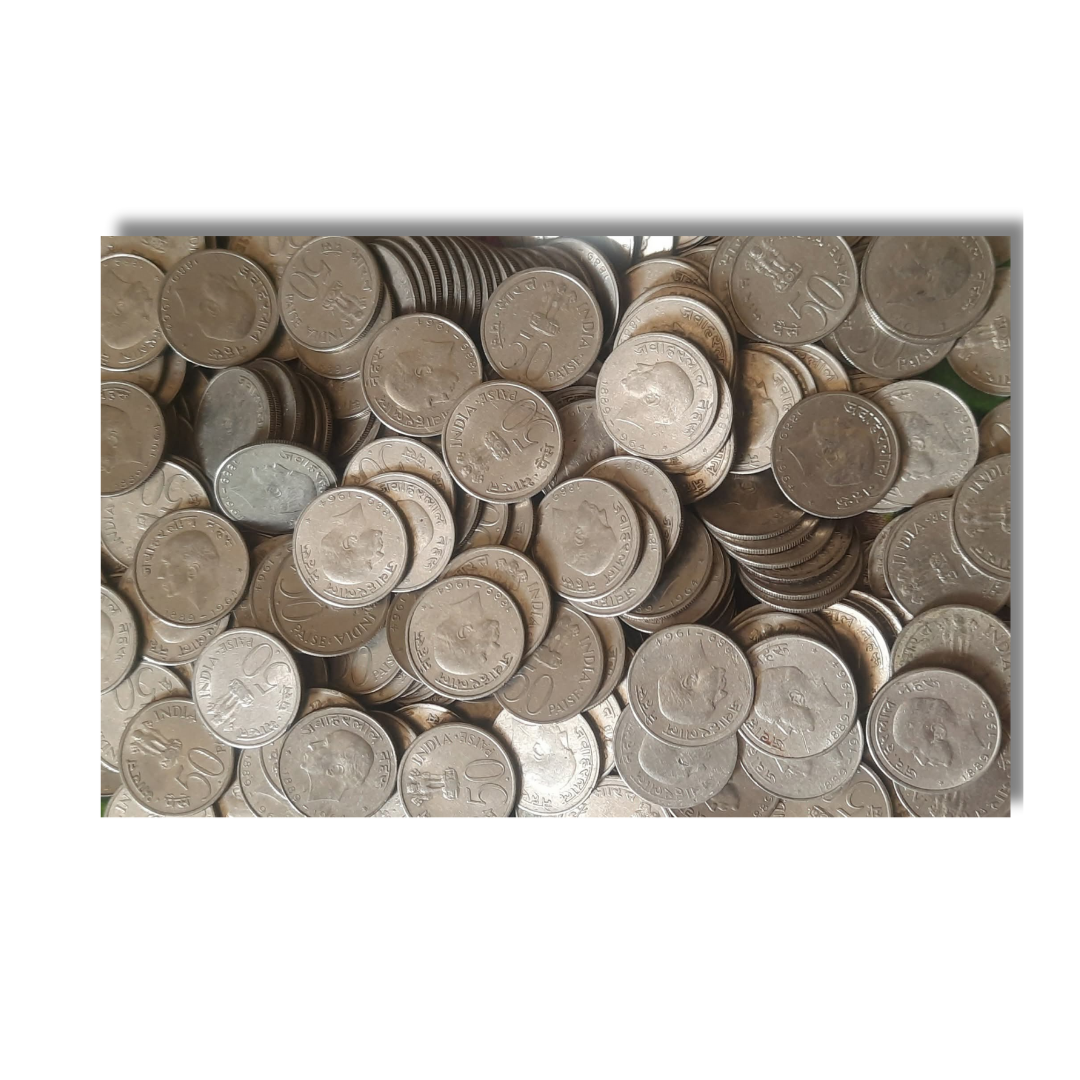 50 Paisa  Nehru  100 Pieces Lot
Bombay & Kolkata Mint mix
Good condition Magnetic coin - Collection Bazzar