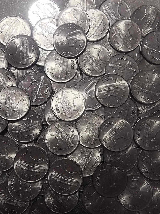 50 Paisa Parliament Issue Coin Year mix year  Scare Noida Mint Ultra BUNC qty 💯 PC's - Collection Bazzar