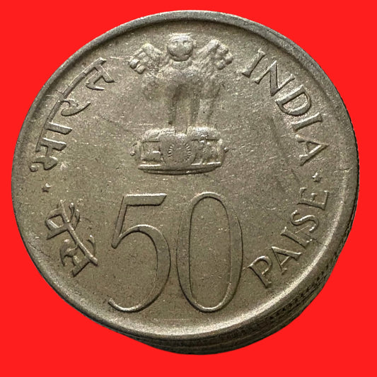 50 Paise Jawaharlal Nehru Commemorative Coin 1964 - Collection Bazzar