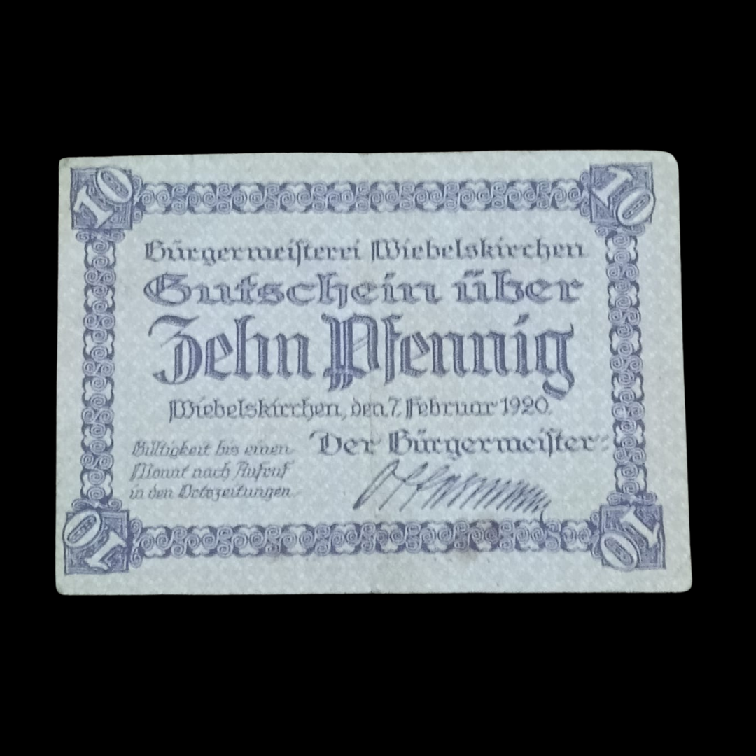 50 Pfennigs Local banknotes Municipality of Wiebelskirchen - Collection Bazzar