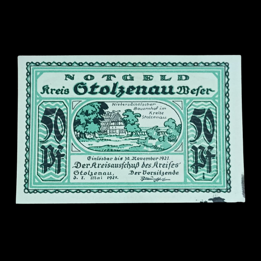 50 Pfennigs Local banknotes Weimar Republic District of Stolzenau - Collection Bazzar