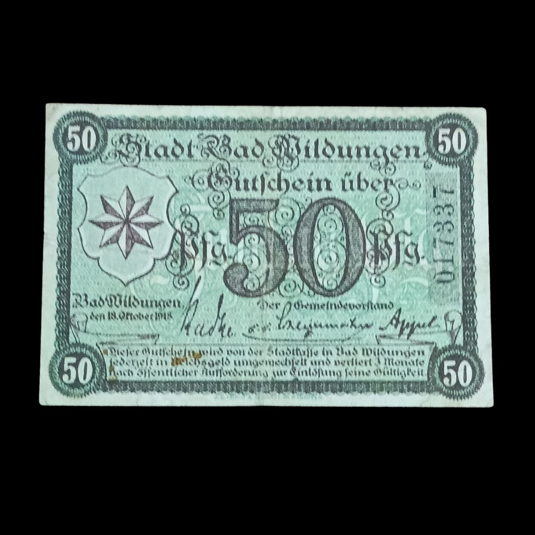 50 Pfenning 1920 Notgeld Stadt Bad Wildungen Schein - Collection Bazzar
