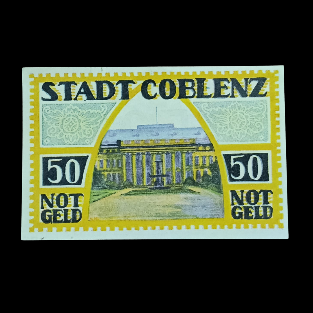 50 Pfenning Conlenz Notgeld Local Banknotes Germany 1921 - Collection Bazzar