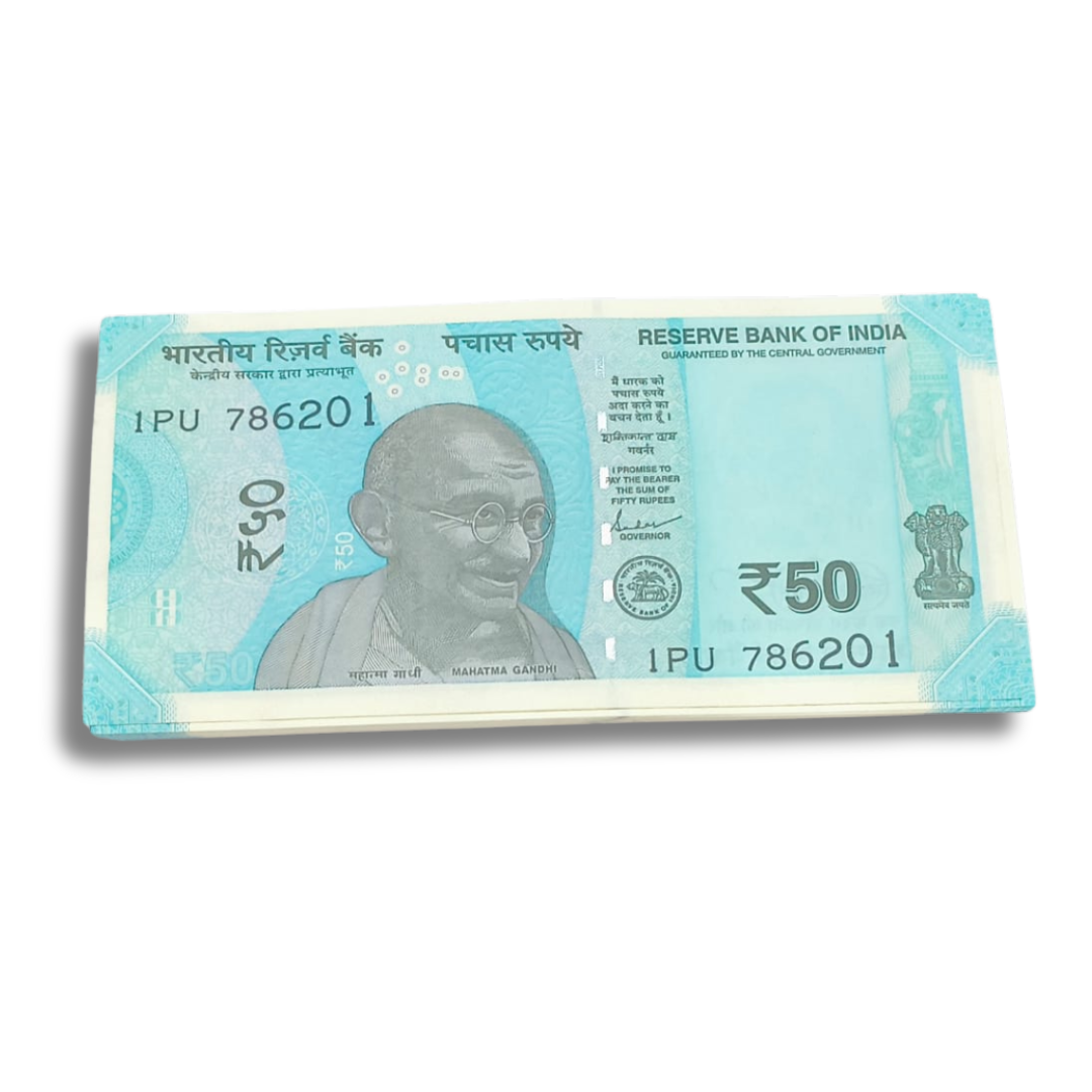 ₹50 note packet with 786201 serial – rare holy Bismillah number