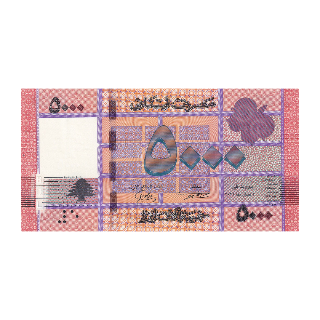 5000 Livres Liban unc condition - Collection Bazzar
