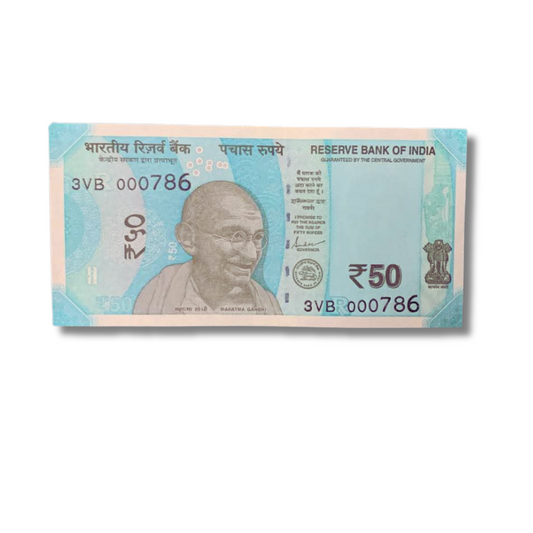 ₹50 New Note | Serial 000786 | Holy Bismillah Number | Governor Shaktikanta Das | UNC Condition