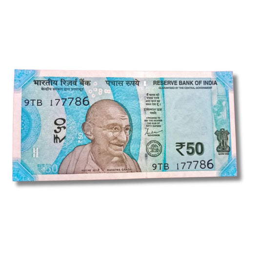 ₹50 Note – Serial 177786 | Super Fancy Number 777 + 786 Holy Bismillah | UNC