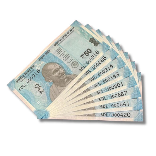 ₹50 Semi Fancy Holy Number Note Set | Governor Shaktikanta Das | Rare Collectible UNC