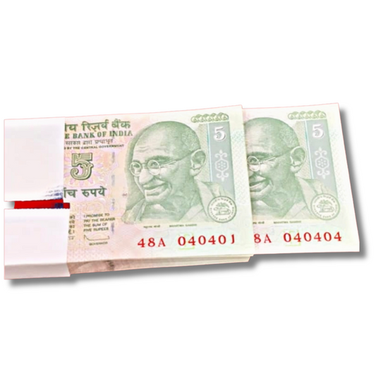 ₹5 Birthday Serial Note Packet – Tripling Series 040401 to 040404 | 04 April 2001