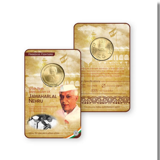 ₹5 Jawaharlal Nehru Commemorative ATM Coin Card – Special Edition