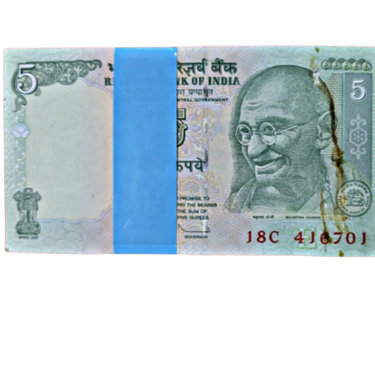 ₹5 Old Note Packet | Prefix 18C | Serial 416701 | Ending 786 Note Included