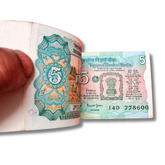 ₹5 Old Note Packet – Serial 778501 to 778600 | 778600 Holy Bismillah Number