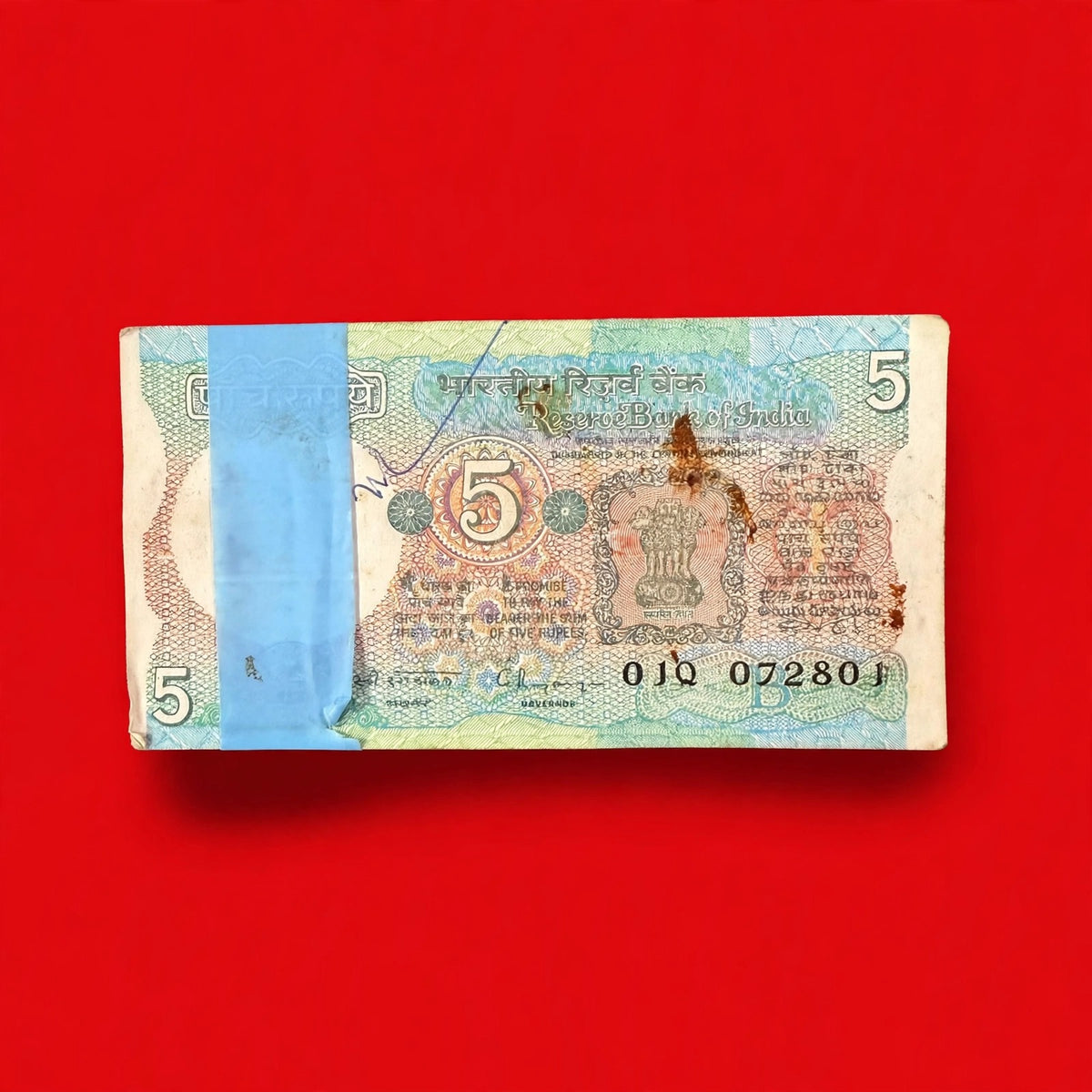 Rs 5 Serial Packet Governor C Rangrajan Collectible