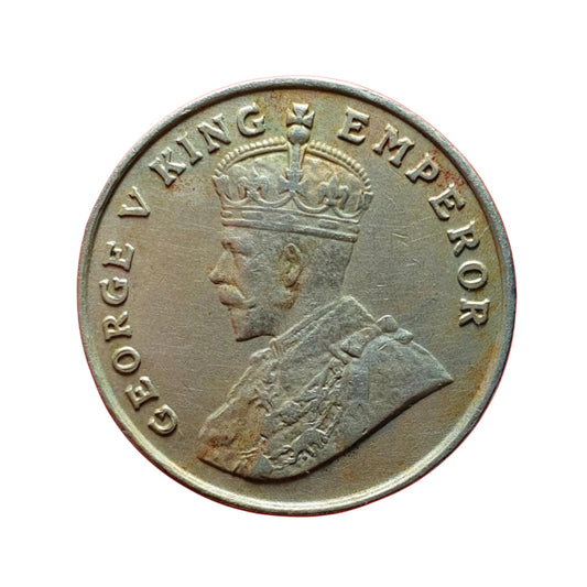 George V king emperor 8 anna year 1919 excellent condition - Collection Bazzar