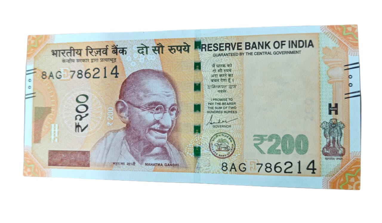 Rs 200 Note Serial 786214 Ram Raheem Number GEM UNC Rare Collectible