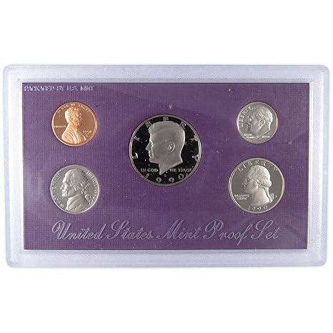 1990 United States Proof Coin Set | 5 Coins – 1 Cent, 5 Cent, 10 Cent, Quarter, Half Dollar