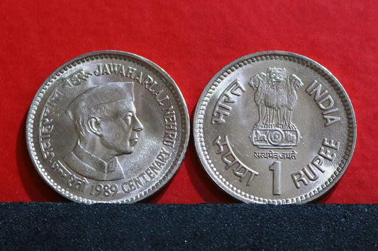 AUNC/UNC  COINS LOT

INDIA- rs 1 RUPEE 10 pcs 

Jawaharlal Nehru Centenary - 1989

(Copper-Nickel - Collection Bazzar