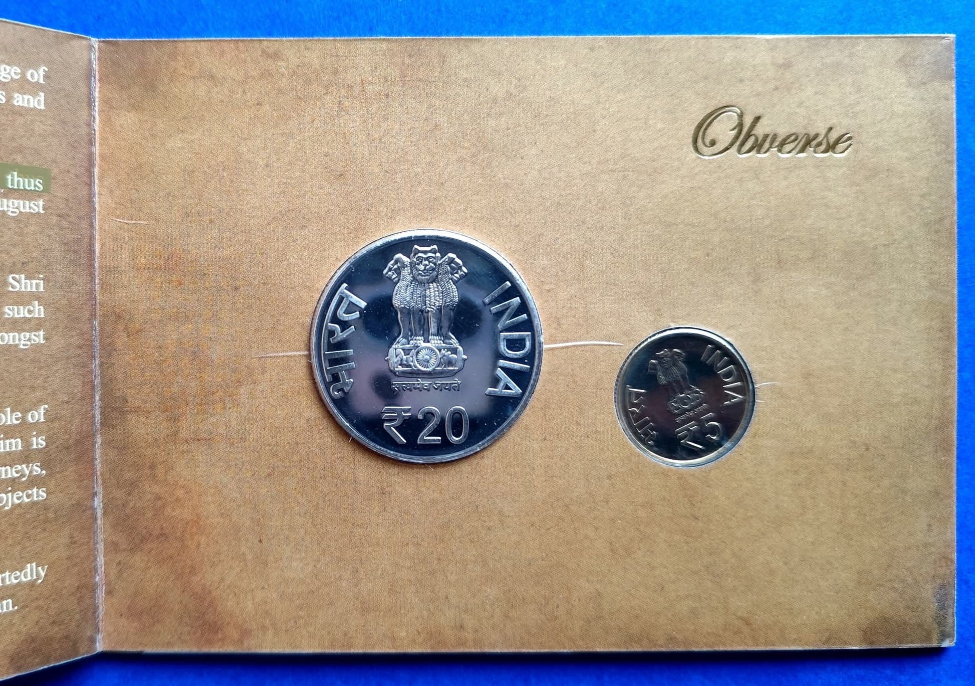 Aacharya Tulsi Unc Set 20₹+5₹ Coins
