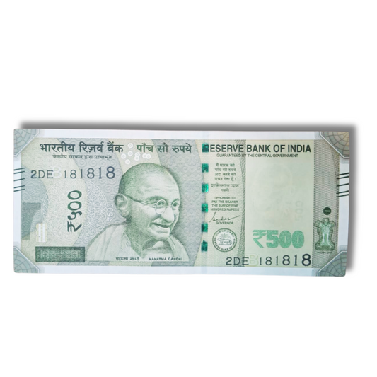 Rs. 500 Currency Note – Fancy Serial Number  181818| Single Collectible Note