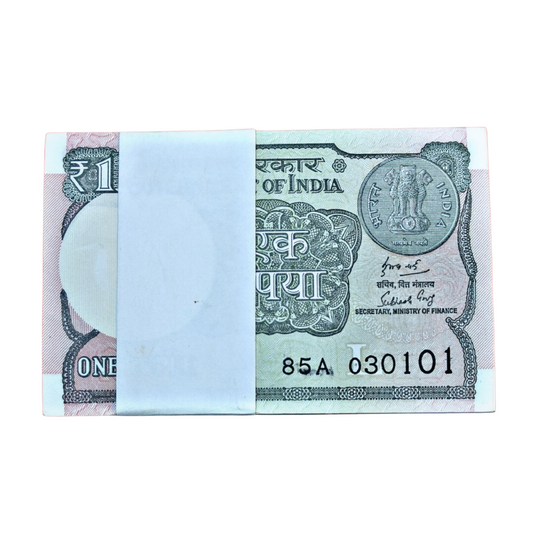₹1 Birthday / Anniversary Note Packet – Prefix 85A Serial 030101 (3 January 2001)
